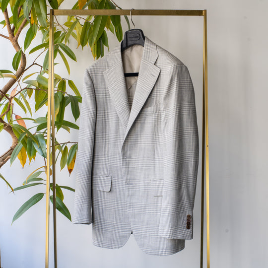 「Pale Gray Glen Check Jacket」